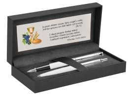 Jotter Biały Pióro wieczne i długopis w etui Premium z tabliczką